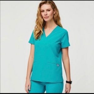 Figs Casma Scrub Top- Teal, Small